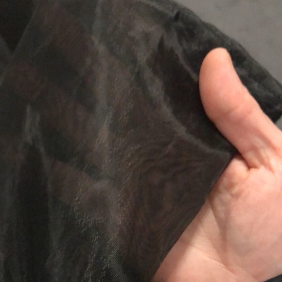 Black long sleeve blouse with sheer sleeves - Picture 3 of 3